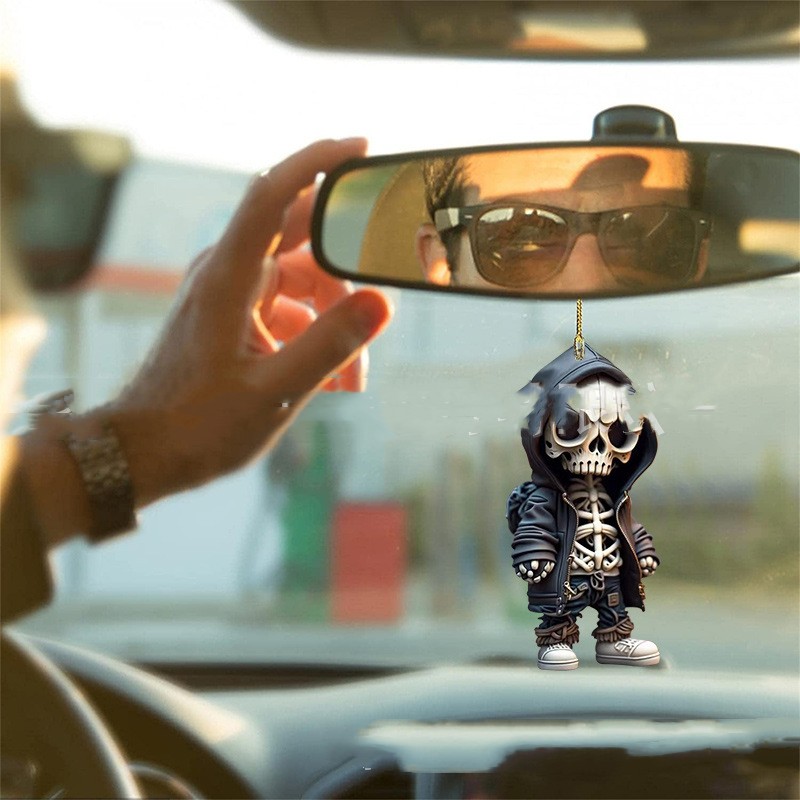 Design A — dark hooded skeleton